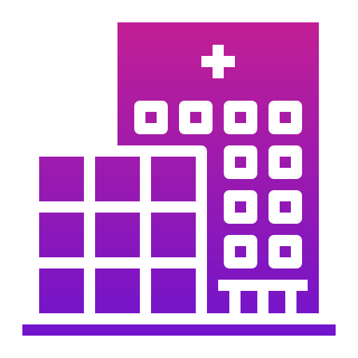 edificio ospedaliero Generic Flat Gradient icona