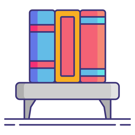 Bookshelf Flaticons Lineal Color icon