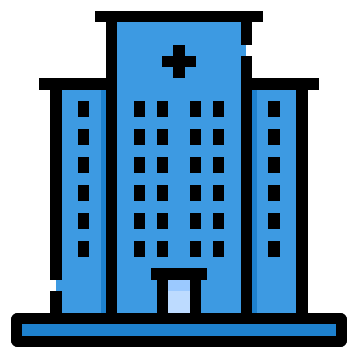 Hospital building itim2101 Lineal Color icon