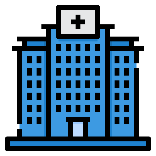 krankenhausgebäude itim2101 Lineal Color icon