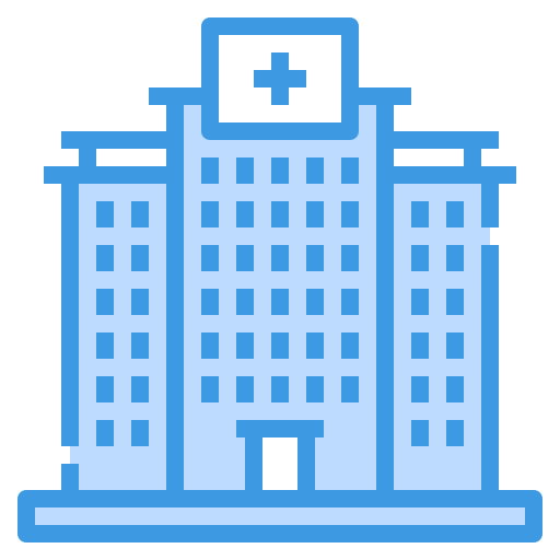 edificio del hospital itim2101 Blue icono