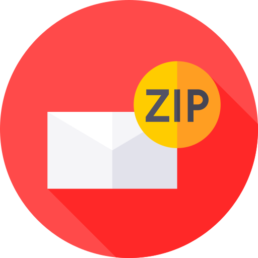 Zip code Flat Circular Flat icon