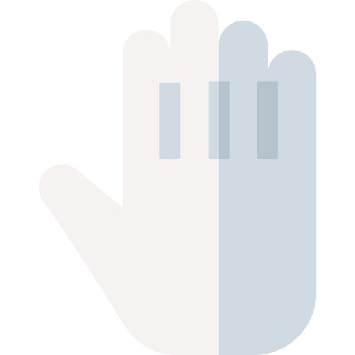 kursor dłoni Basic Straight Flat ikona
