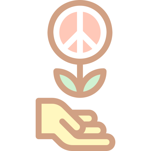 평화 Detailed color Lineal color icon