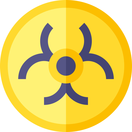 Biohazard Basic Straight Flat icon