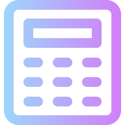 kalkulator Super Basic Rounded Gradient ikona