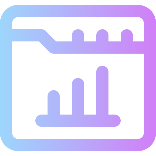 Business report Super Basic Rounded Gradient icon