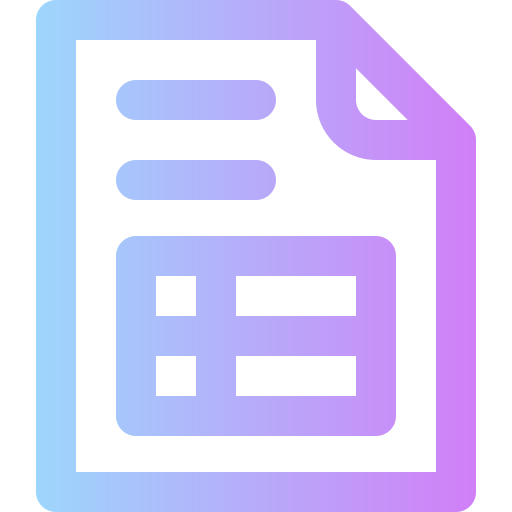 Financial report Super Basic Rounded Gradient icon