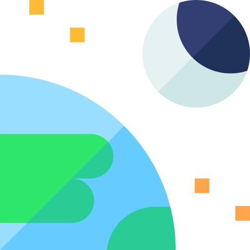 lune Basic Straight Flat Icône