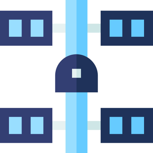 estación espacial Basic Straight Flat icono