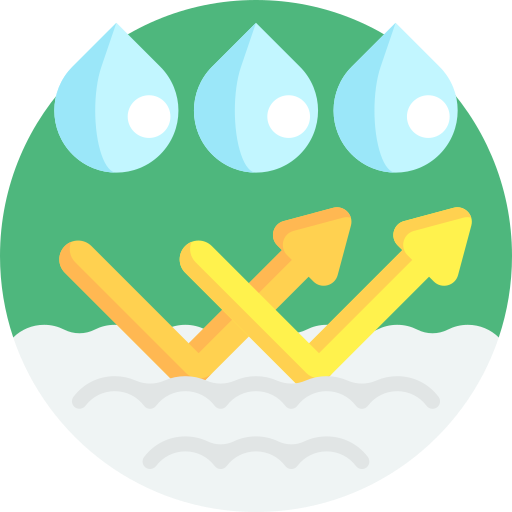 resistente al agua Detailed Flat Circular Flat icono
