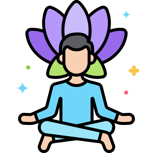 meditatie Flaticons Lineal Color icoon