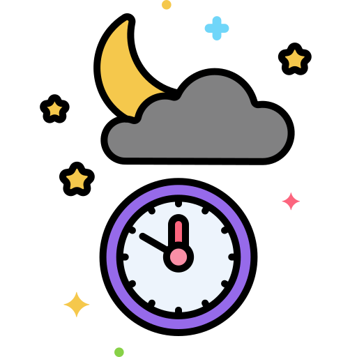 mezzanotte Flaticons Lineal Color icona