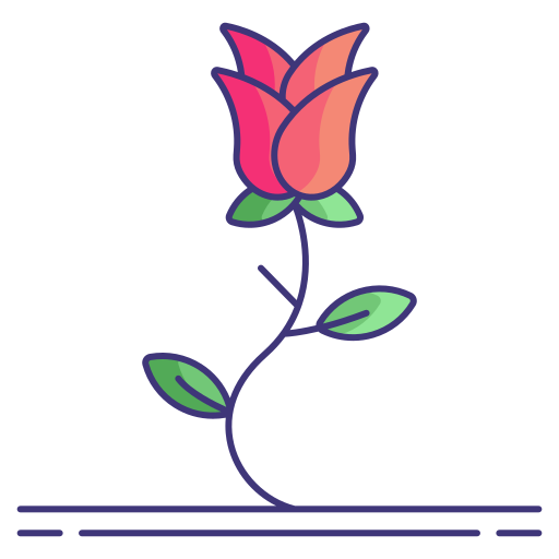 rosa Flaticons Lineal Color icona