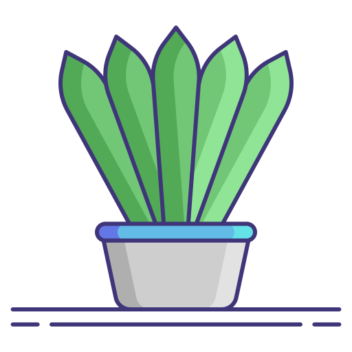 Snake plant Flaticons Lineal Color icon