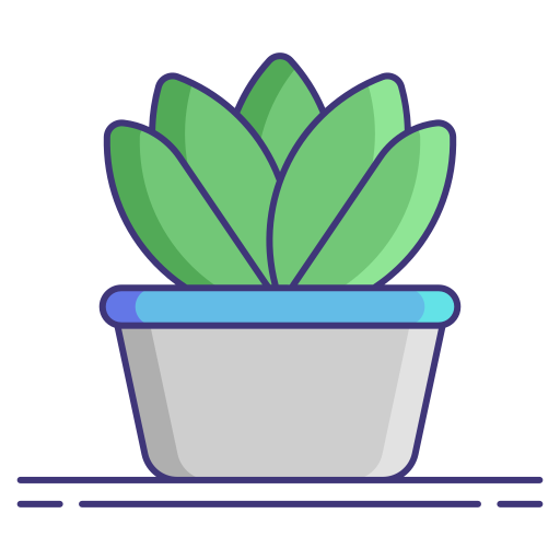 多肉植物 Flaticons Lineal Color icon