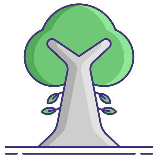 drzewo Flaticons Lineal Color ikona