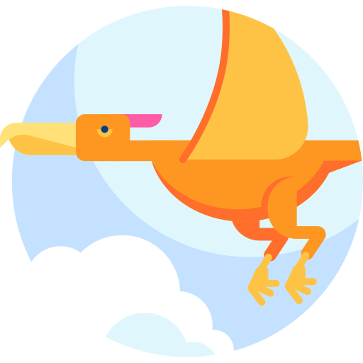 pterosauri Detailed Flat Circular Flat icona