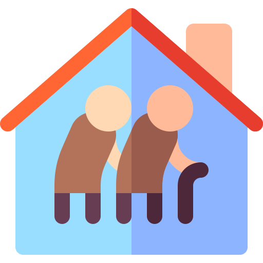 Дом престарелых Basic Rounded Flat иконка