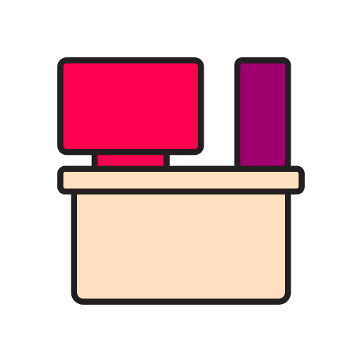 pulpit komputera Generic Outline Color ikona