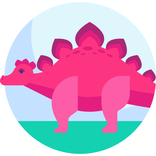 stegosaurus Detailed Flat Circular Flat icon