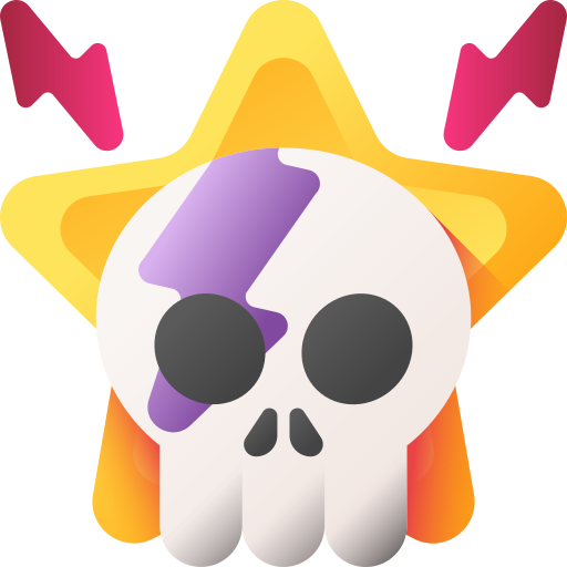 schedel 3D Color icoon