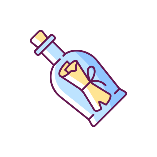 Message in a bottle Generic Color Omission icon