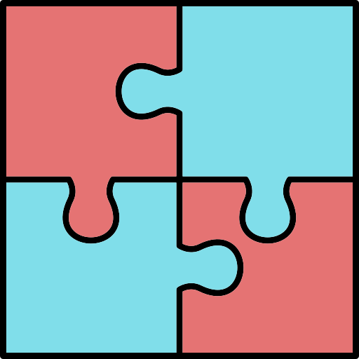 퍼즐 Generic Thin Outline Color icon