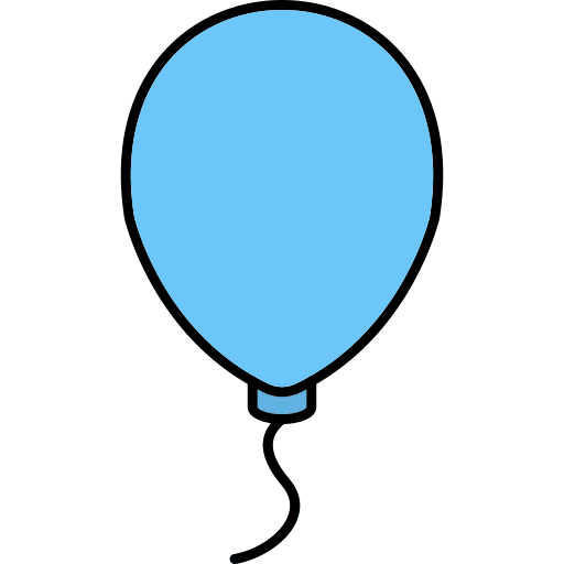 Balloon Generic Thin Outline Color icon