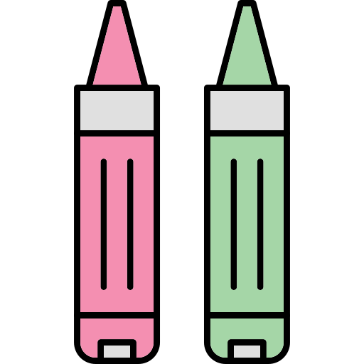 Crayons Generic Thin Outline Color icon
