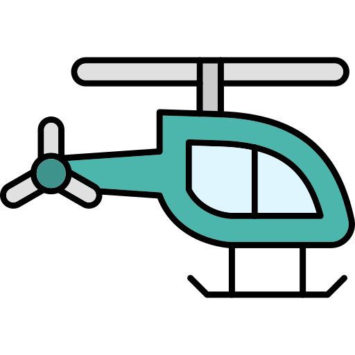 elicottero Generic Thin Outline Color icona