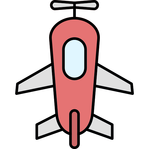 Plane Generic Thin Outline Color icon