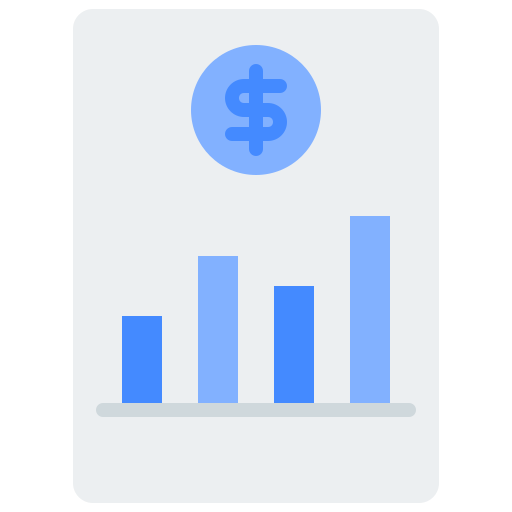 financieel overzicht Generic Blue icoon