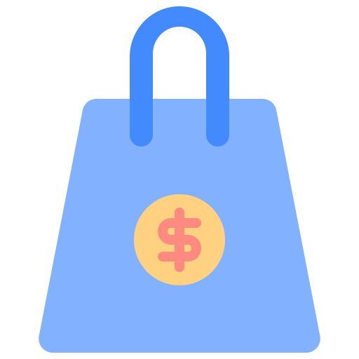 torba z pieniędzmi Generic Flat ikona