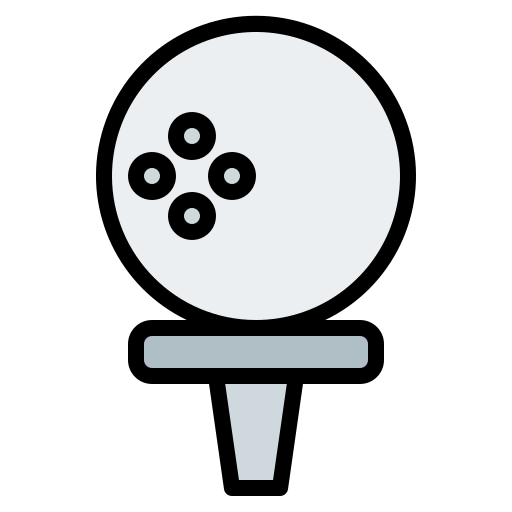 pallina da golf Generic Outline Color icona