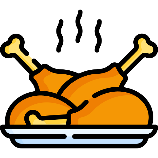 pollo frito Special Lineal color icono