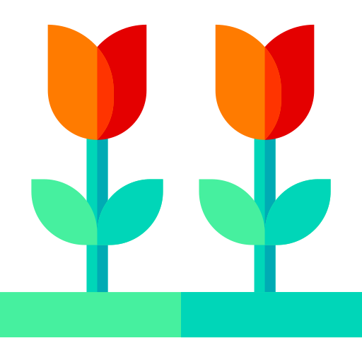 Tulips Basic Straight Flat icon