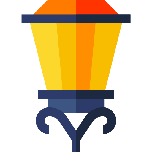 Street lamp Basic Straight Flat icon