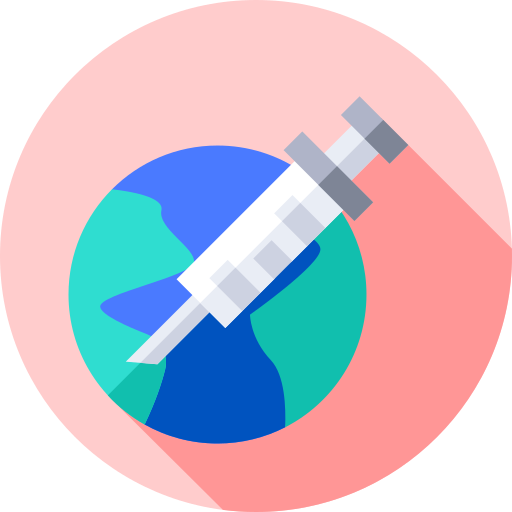 vaccinatie Flat Circular Flat icoon