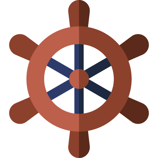 Ship wheel Basic Straight Flat icon