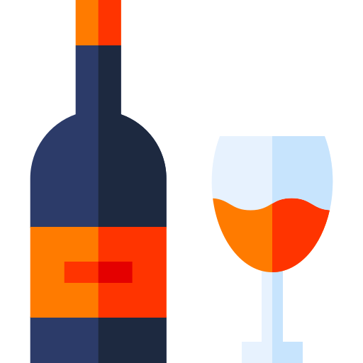 와인 잔 Basic Straight Flat icon