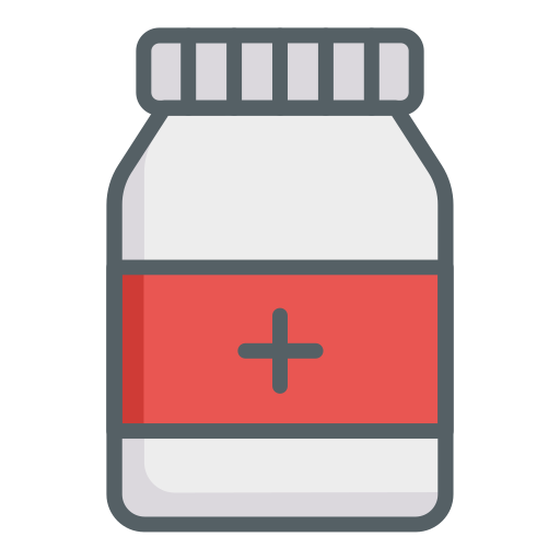 Medicine jar Dinosoft Lineal Color icon