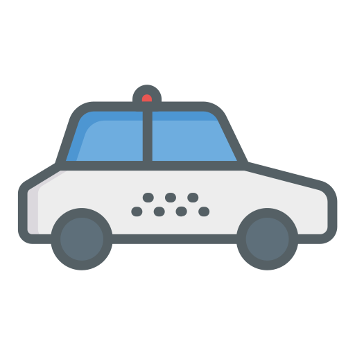coche de policía Dinosoft Lineal Color icono