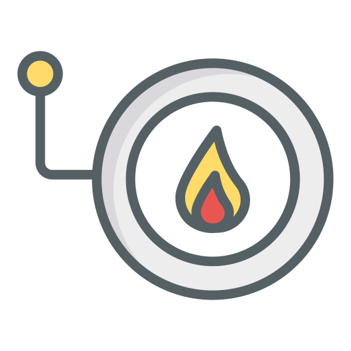alarma de incendios Dinosoft Lineal Color icono