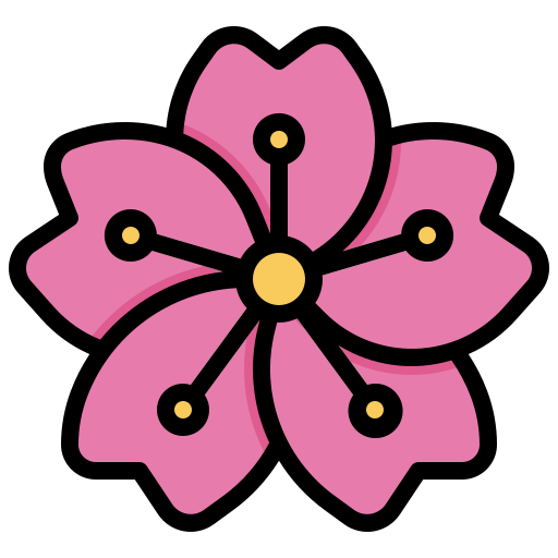 Cherry blossom Surang Lineal Color icon