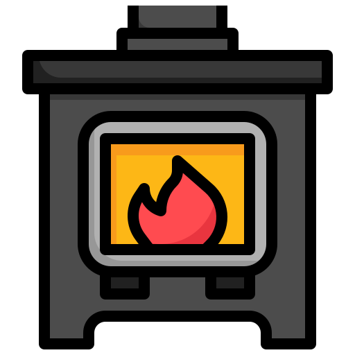 Fireplace Surang Lineal Color icon