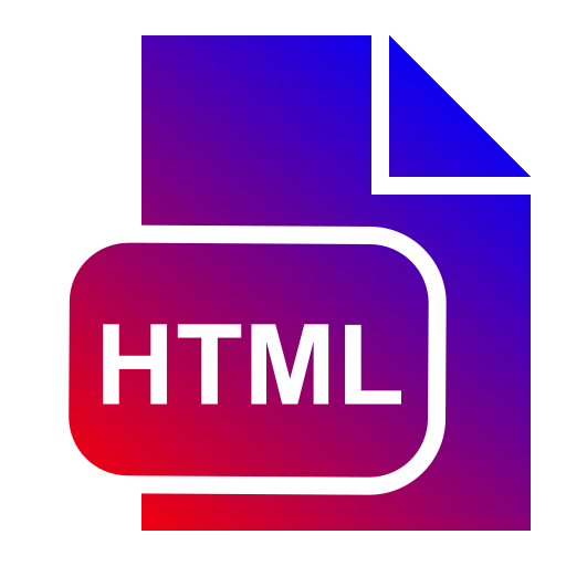Html extension Generic Flat Gradient icon