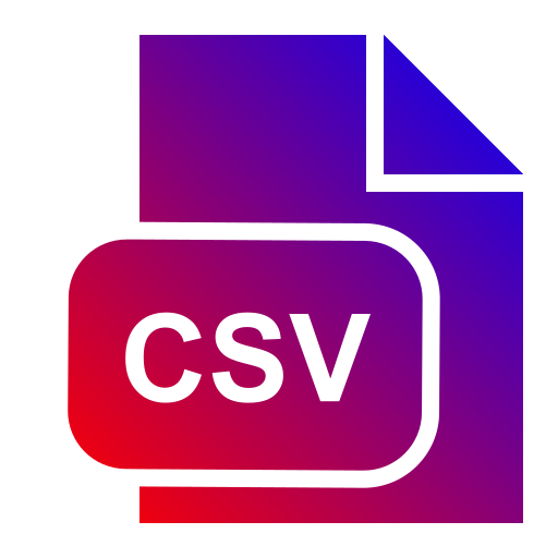 Csv file format Generic Flat Gradient icon