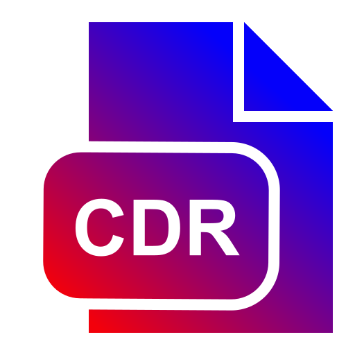 rozszerzenie cdr Generic Flat Gradient ikona