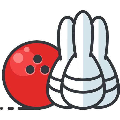 bowling Roundicons Premium Lineal Color icoon
